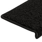 Stair Mats 15 pcs 65x21x4 cm Black Rectangular Edge 134576
