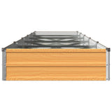 Raised Garden Bed Natural 400 x 80 x 24 cm cold-rolled steel 8006505