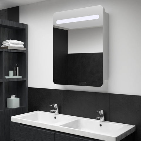 ZNTS LED Bathroom Mirror Cabinet 60x11x80 cm 285118