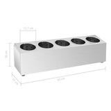 Cutlery Holder 5 Grids Rectangular Stainless Steel 51228