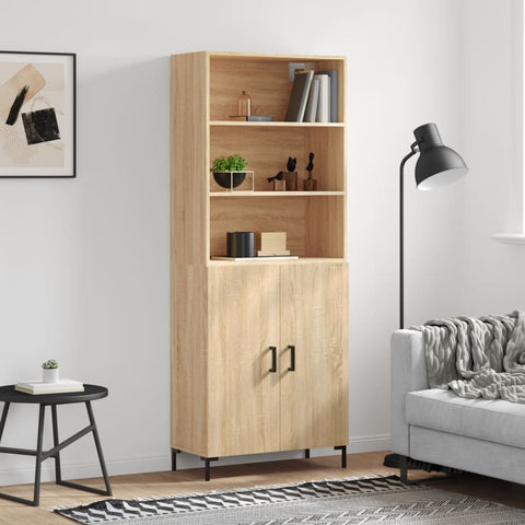 Highboard Sonoma Oak 69.5x34x180 cm Engineered Wood 3189256
