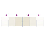 Retractable Side Awning Cream 140x600 cm 48455