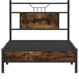Bed Frame without Mattress Smoked Oak 90x200 cm Engineered Wood 4106883
