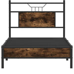 Bed Frame without Mattress Smoked Oak 90x200 cm Engineered Wood 4106883