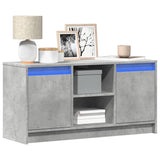 TV Cabinet with LED Concrete Grey 100x34x50 cm Engineered Wood 852190