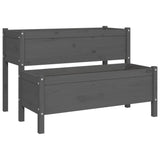 Planter Grey 110x84x75 cm Solid Wood Pine 822264