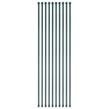 Garden Posts 10 pcs 1.5 m Metal Green 142310