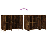 Sideboard Smoked Oak 90x34x80 cm Engineered Wood 828097