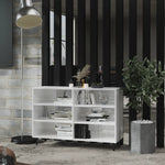 Sideboard High Gloss White 103.5x35x70 cm Engineered Wood 806046