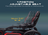 Kids Pedal Go Kart, with Adjustable Seat, EVA Wheels, Seat, Handbrake - Red T3398P348369