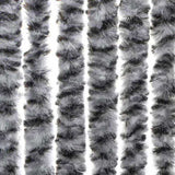 Fly Curtain Grey and Black and White 100x200 cm Chenille 377336
