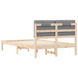 Bed Frame with Upholstered Headboard Light Grey 120 x 190 cm 878064
