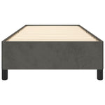ZNTS Bed Frame without Mattress Dark Grey 90x190 cm Single Single Velvet 349879