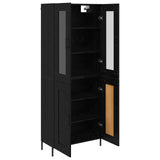 Highboard Black Oak 69.5 x 34 x 180 cm Engineered Wood 3416214
