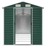 Garden Shed Green 191x555x198 cm Galvanised Steel 3188236