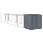 Chicken Cage with Run Anthracite 110x609x110 cm Galvanised Steel 3189090