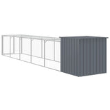 Chicken Cage with Run Anthracite 110x609x110 cm Galvanised Steel 3189090