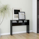 ZNTS Console Table Black 105x30x80 cm Engineered Wood 808306
