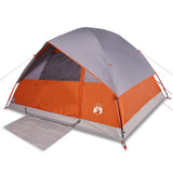 Family Tent Dome 6-Person Grey and Orange Waterproof 94705
