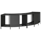 Hot Tub Surround Black Poly Rattan and Solid Wood Acacia 3270639