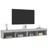 TV Cabinets with LED Lights 2 pcs Concrete Grey 100x30x30 cm 837162
