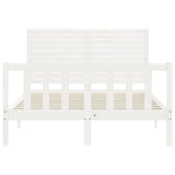 Bed Frame without Mattress White 140x200 cm Solid Wood Pine 3193207