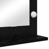 Vanity Mirror Rectangular with Mirror Black Oak 80 x 15 x 18 cm 868294