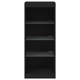 Sideboard Black Engineered wood, glass Sideboard Rectangular 836729