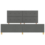 ZNTS Bed Frame Dark Grey 200x200 cm Fabric 3344754