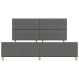 ZNTS Bed Frame Dark Grey 200x200 cm Fabric 3344754