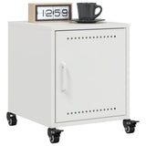 Bedside Cabinet White 36x39x43.5 cm Steel 846624