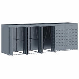 Wheelie Bin Storage for 5 Bins Light Grey 340 x 77.5 x 121.5 cm 3394751