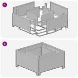 Fire Pit Black 60 x 60 x 30 cm Steel 858962