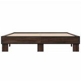Bed Frame without Mattress Brown Oak 150x200 cm King Size 3280236