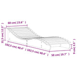 Sun Loungers 2 pcs White 205x60x31.5 cm Solid Wood Pine 832575