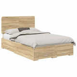 Bed Frame with Drawer Sonoma Oak 120 x 200 cm Engineered Wood 3412803