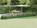 Garden Raised Bed Galvanised Steel 544x100x36 cm Green 319013