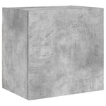 4 Piece TV Wall Units Concrete Grey Engineered Wood 3216503