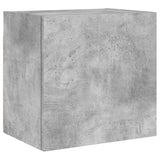 4 Piece TV Wall Units Concrete Grey Engineered Wood 3216503