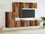 TV Wall Unit Wall-mounted 5 pcs Old Wood Engineered Wood 3402776