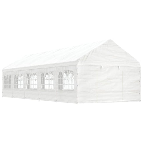 Gazebo with Roof White 11.15x4.08x3.22 m Polyethylene 3155489