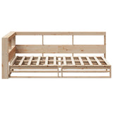 ZNTS Bookcase Bed without Mattress 90x200cm Solid Wood Pine 3324508