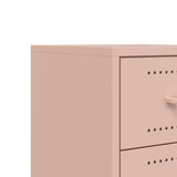 ZNTS Bedside Cabinets 2 pcs Pink 36x39x43.5 cm Steel 846629