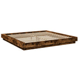 Bed Frame without Mattress Smoked Oak 200x200 cm 3281165