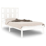 Bed Frame without Mattress White 75x190 cm Small Single Solid Wood 3105561