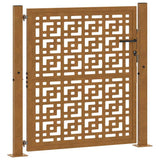 Garden Gate 100x100 cm Weathering Steel Cross Design 4101004