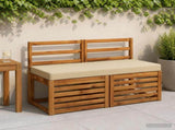 2-Piece Bench Cushions SOEST 2 pcs 100% Polyester Beige 950209