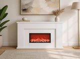 Fireplace with LED Strip White 63 x 20 x 54.5 cm 8021095
