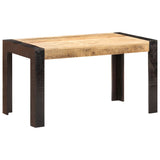 Dining Table 140x70x76 cm Solid Rough Mango Wood 289654