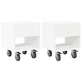 Bedside Table 2 pcs White 40.5 x 40 x 48 cm Engineered Wood 891057